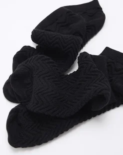 Black zig zag 2 Pack Trainer Socks