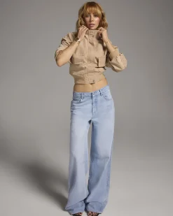 Blue Baggy Wide Leg Jeans