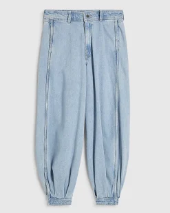 Blue Balloon Leg Jeans