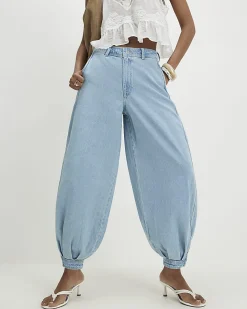Blue Balloon Leg Jeans