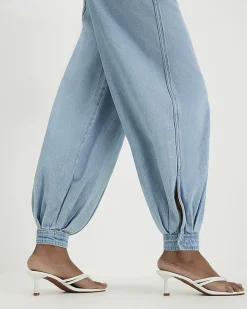 Blue Balloon Leg Jeans