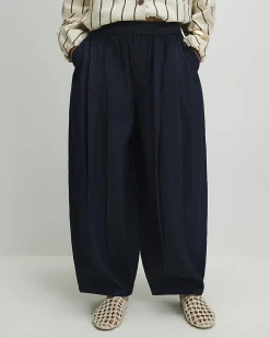 Blue Barrel Leg Jeans