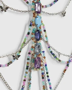 Blue Beaded Body Chain