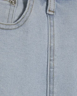 Blue Bootcut Seamed Jeans
