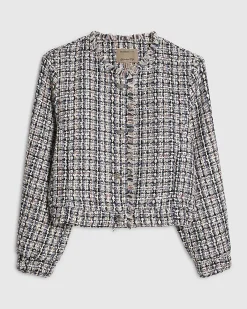 Blue Boucle Bomber Jacket