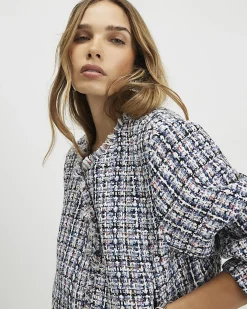 Blue Boucle Bomber Jacket