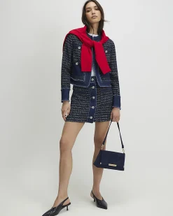 Blue Boucle Denim Jacket