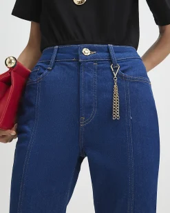 Blue Chain Charm Bootcut Jeans