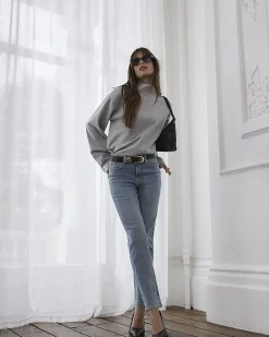 Blue Classic High Waisted Slim Fit Jeans