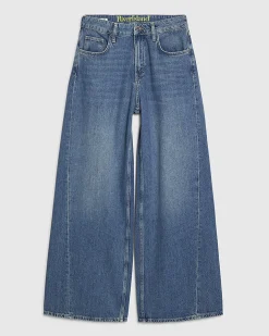 Blue Classic Wide Leg Jeans