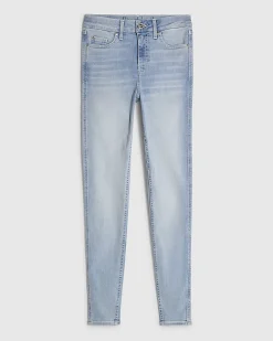 Blue Contrast Stitch Skinny Jeans