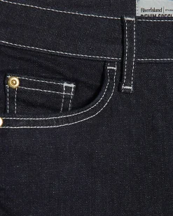 Blue Contrast Stitch Skinny Jeans
