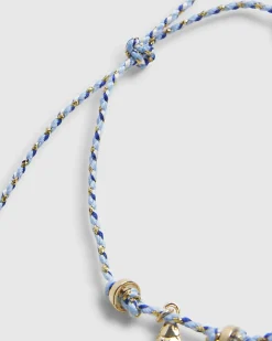 Blue Cord Charm Bracelet