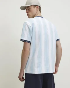 Blue Cotton Blend Ame Saint Paris T-Shirt