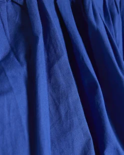 Blue Cotton Poplin Bubble Top