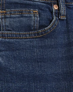 Blue Dark Classic High Waisted Slim Fit Jeans