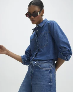 Blue Denim Collared Shirt