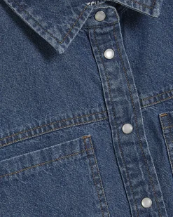 Blue Denim Collared Shirt