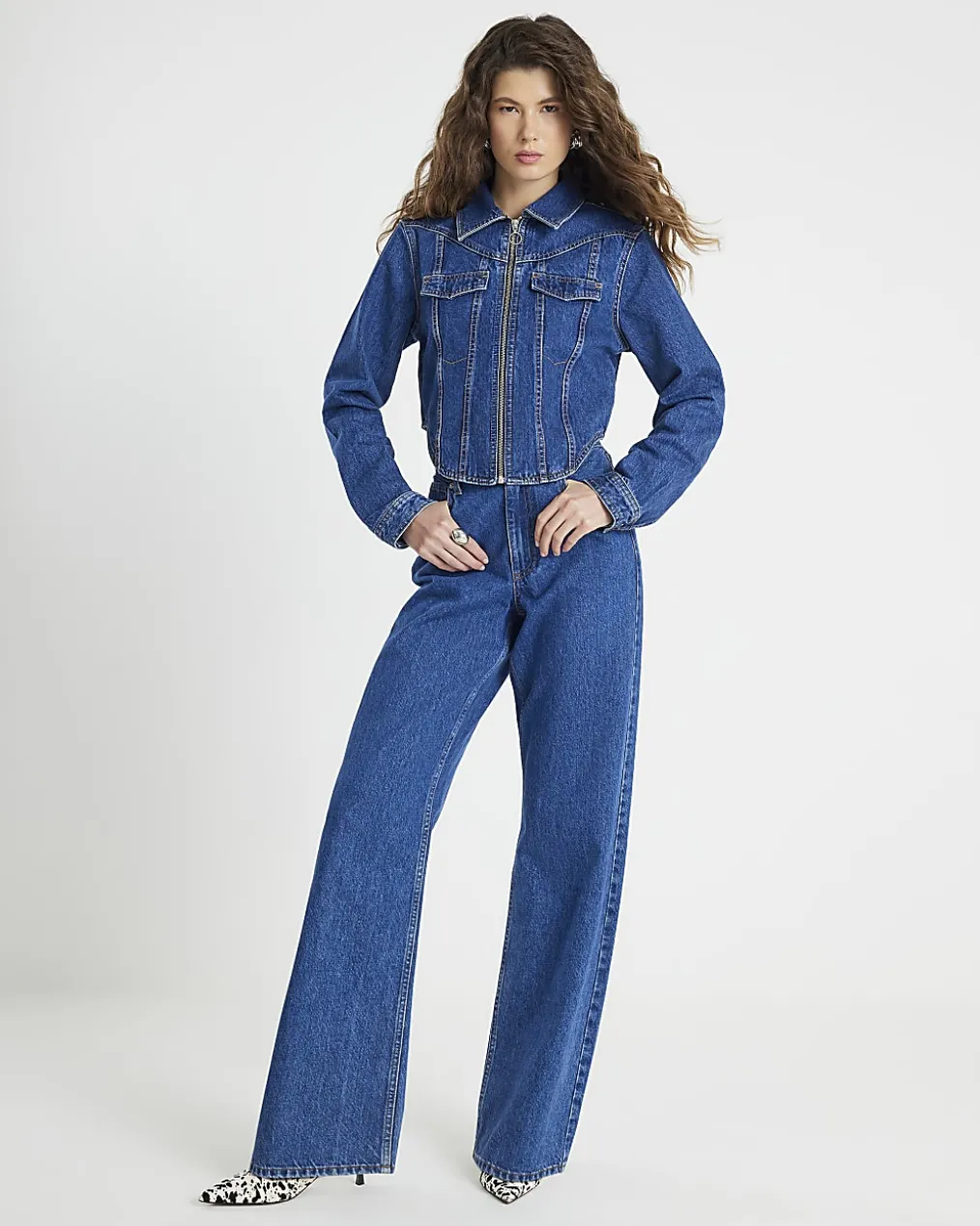 Blue Denim Corset Jacket