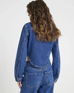 Blue Denim Corset Jacket