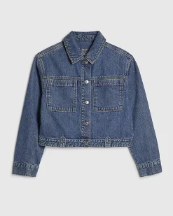 Blue Denim Long Sleeve Pocket Jacket