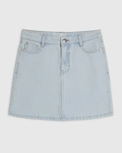 Blue Denim Mini Skirt