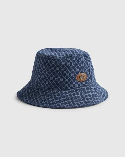 Blue Denim Monogram Bucket Hat