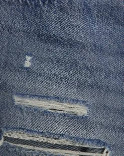 Blue Denim Ripped Shorts