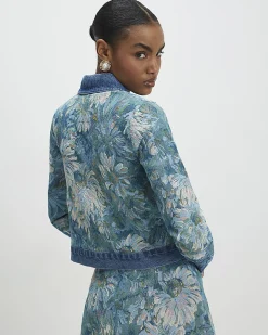 Blue Denim Trophy Tapestry Jacket