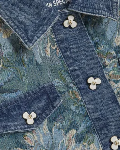 Blue Denim Trophy Tapestry Jacket