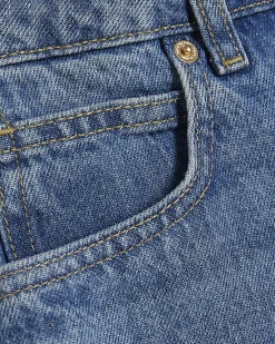 Blue Drawstring Balloon Leg Jeans