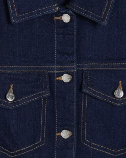 Blue Fitted Denim Jacket