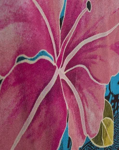 Blue Floral Printed Babydoll Maxi Dress
