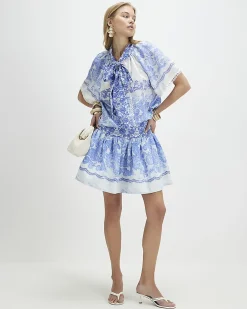 Blue Floral Rara Skirt