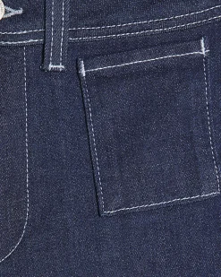 Blue High Waisted Relaxed Flare Jeans