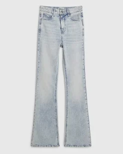 Blue High Waisted Sculpt Flared Jeans