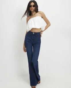 Blue High Waisted Sculpt Flare Jeans