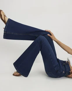 Blue High Waisted Sculpt Flare Jeans