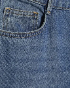 Blue High Waisted Soft Wide Leg Jeans