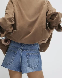 Blue Hotpant Denim Shorts