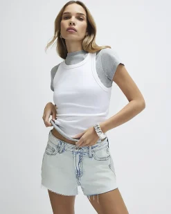 Blue Hotpant Denim Shorts