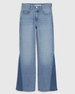 Blue Insert Bootcut Jeans