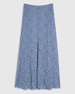 Blue Lace Maxi Skirt