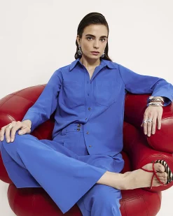 Blue Long Sleeve Tailored Shirt