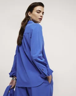 Blue Long Sleeve Tailored Shirt
