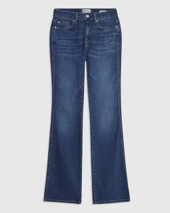Blue Mid Rise Bootcut Jeans