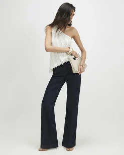 Blue Mid Rise Bootcut Jeans