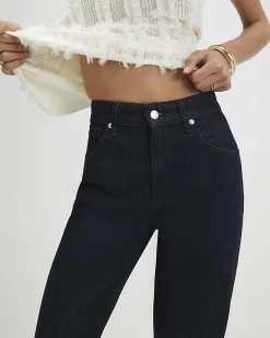Blue Mid Rise Bootcut Jeans