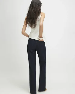 Blue Mid Rise Bootcut Jeans