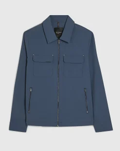 Blue Muscle Fit Shacket